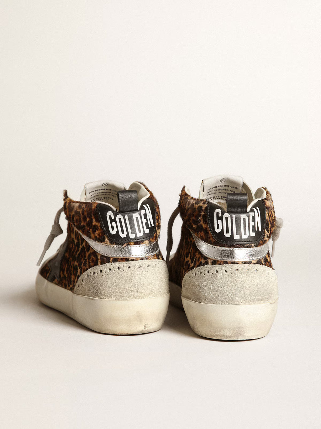 Golden Goose — Mid Star avec son Cuir Façon Poulain Léopard