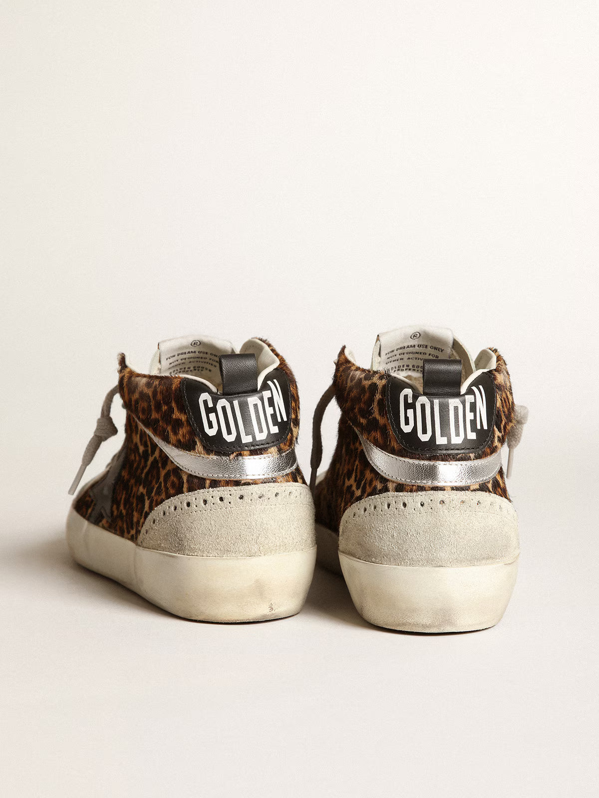 Golden Goose — Mid Star avec son Cuir Façon Poulain Léopard